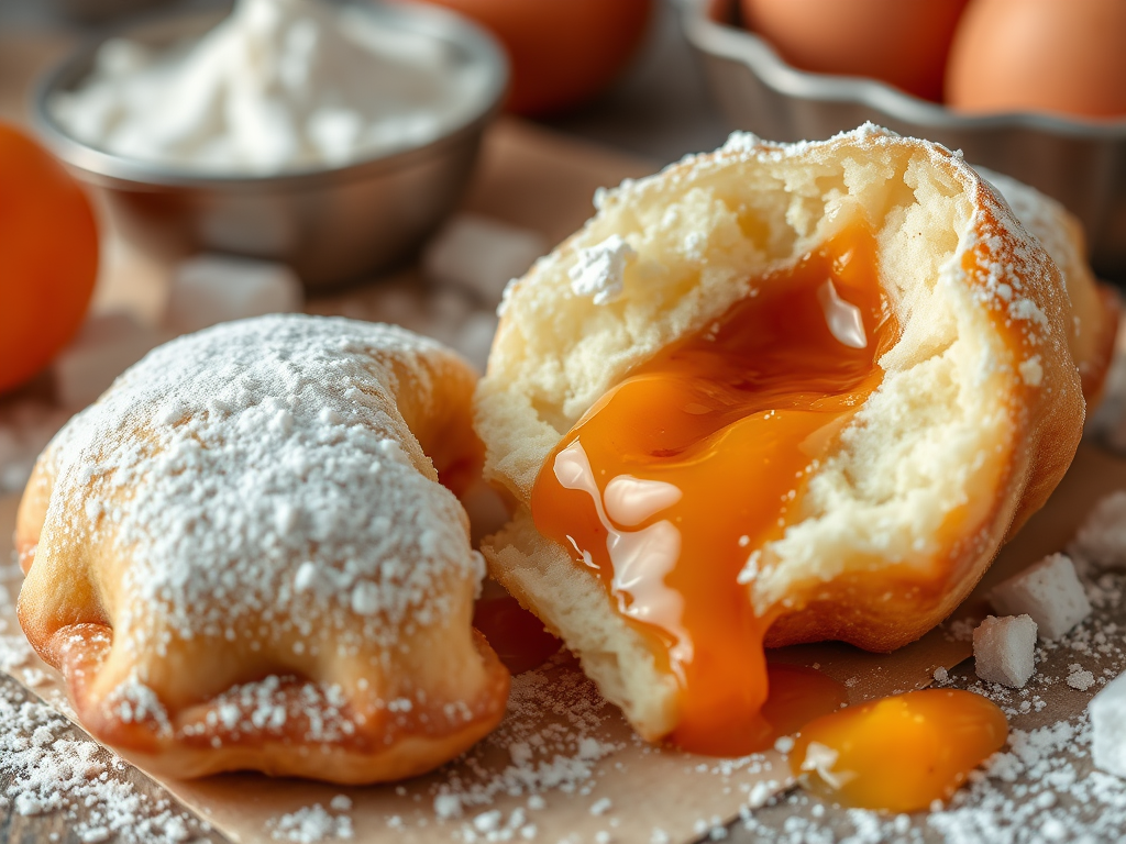 Beignets à la confiture d&rsquo;abricots