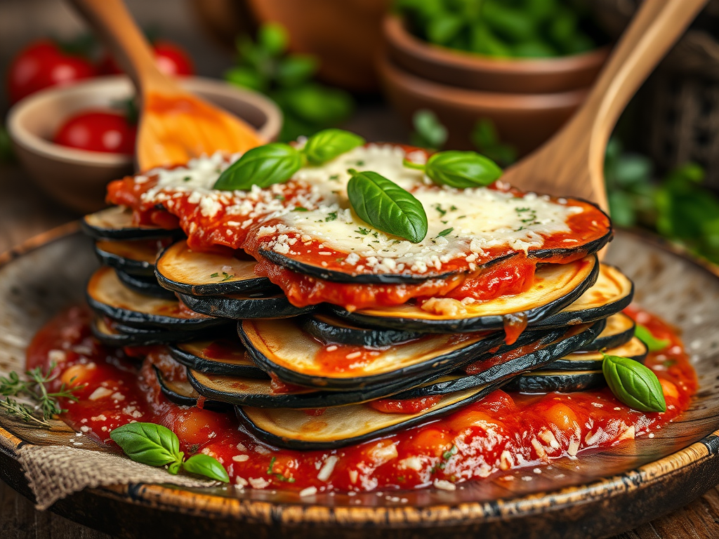 Aubergines alla parmigiana : Recette Simple et&nbsp;Savoureuse