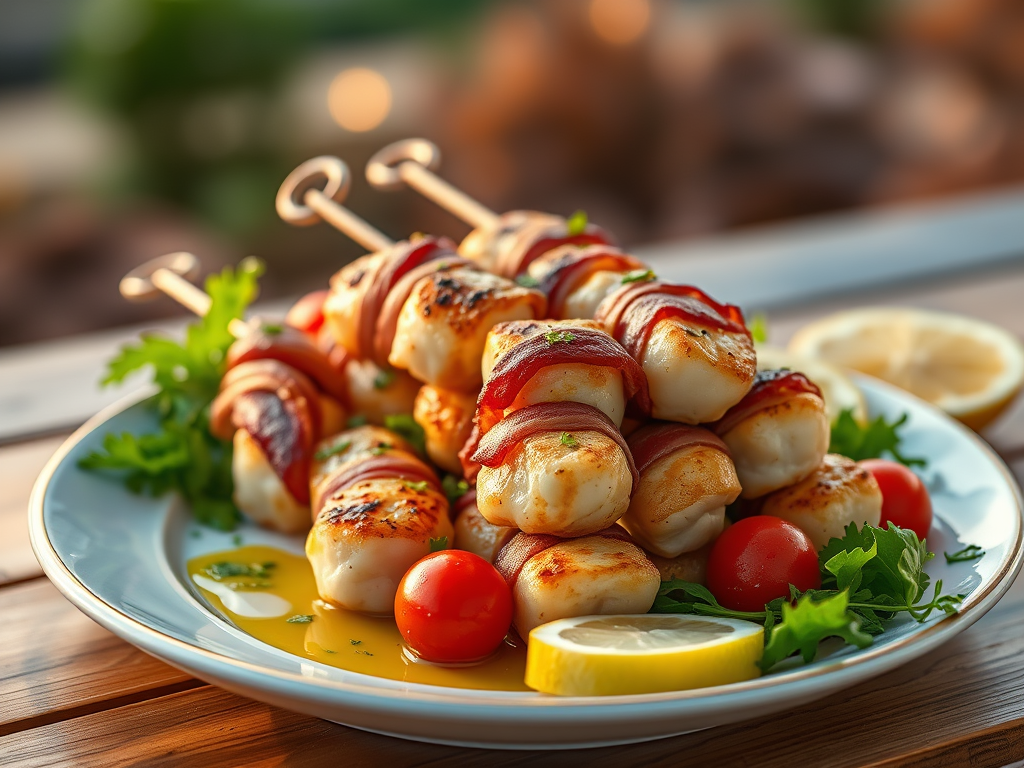Brochettes de noix de Saint-Jacques pour 6 à 8&nbsp;personnes