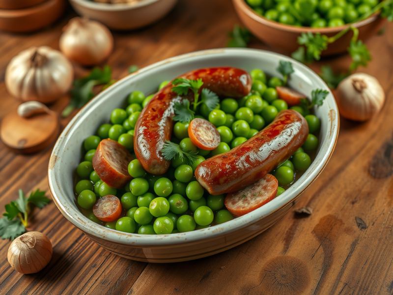 Saucisse aux pois cassés pour 4&nbsp;personnes