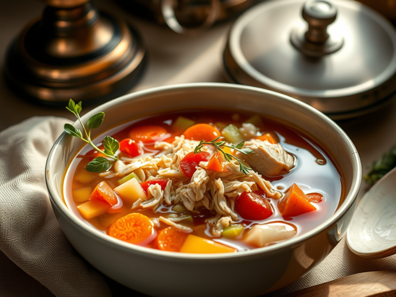 Bouillon de volaille (de la reine Camilla) pour 4&nbsp;personnes